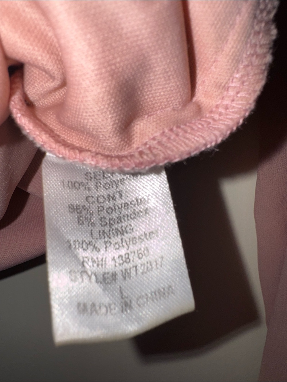 Windsor Dusty Rose Off-Shoulder Draped Blouse Size L - Picture 4 of 5